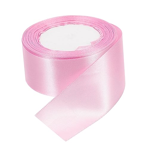ARTIBETTER 1 Stück Geschenkverpackungsband seidenband ribbon kompriband schienbeinschoner tape weißes Band golden dekoratives Band Bastelband einwickeln Dreiecksgarn aus Polyester Rosa von Artibetter
