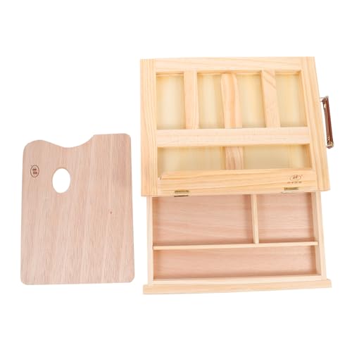 ARTIBETTER 1 Stück Holzmalereasel mit Schublade Faltbarer Easel Tragbarer Display Halter für Kunstwerke und Leicht für Gemälde Fotos und Mehr Holzfarbe von Artibetter