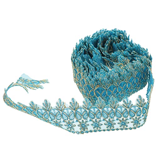 ARTIBETTER 1 Stück Lace Trim für Diy Projekte Yards Blumenmuster Spitzenband für Vorhänge Kleider Bastelarbeiten für Heim und Schneiderbedarf Polyester in Hellblau von Artibetter