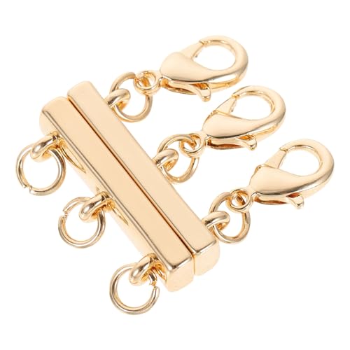 ARTIBETTER 1 Stück magnetischer Halskettenverschluss Schnalle Schmuck Stecker Gold geschichtet hängend Magnetische Halskette Verschluss zum Schichten von Halsketten Magnetverschlüsse Kupfer von Artibetter
