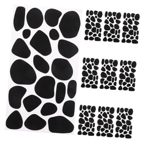 ARTIBETTER 10 Blätter Filzaufkleber Stoffaufkleber Klebefilzpunkte Filzkreise Stoffpads Klebefilzpad Klebefilzkreise Schwarz von Artibetter