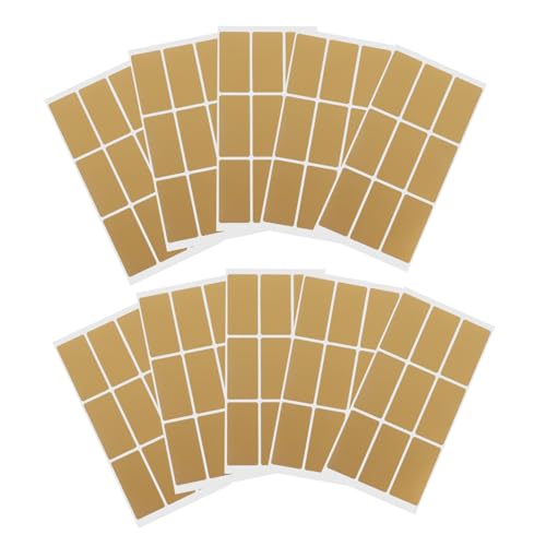 ARTIBETTER 10 Blatt Kratzbeschichtung Anti-kratz-aufkleber Rubbelaufkleber Gold Rubbel- Und Schnüffelaufkleber Rechteckige Kratzaufkleber Aufkleber Etiketten Selber Machen Das Haustier Golden von Artibetter
