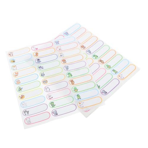 ARTIBETTER 10 Blatt Namensaufkleber Etikett leere Aufkleber Aufkleber-Namensschilder für Label -Maker für Kinderschule Gegenstände Aufkleber für Namensschilder Vinyl-Aufkleber von Artibetter