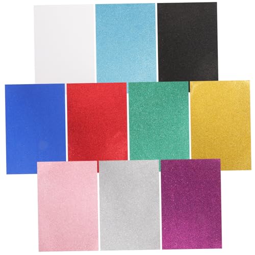 ARTIBETTER 10 Blatt Selbstklebende Glitzer Schaumstoffblätter DIY Bastel Schaumstoffblätter für Projekte Einfach Zuschneidbar für Handarbeit Dekoration und Bastelunterricht von Artibetter