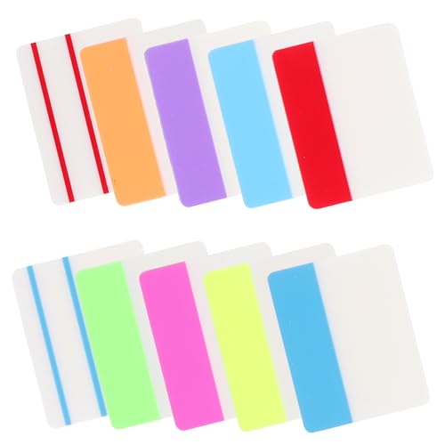ARTIBETTER 10 Fluoreszierende Haftnotizen Journaling-zubehör Buchaufkleber Planer-aufkleber Klebestreifen Für Schulen Monatsregisterkarten Mehrzweck-klebestreifen Memo -pad Das Haustier von Artibetter