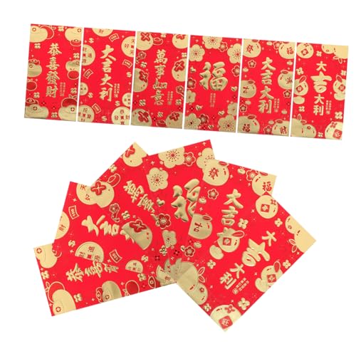 ARTIBETTER 10 Roter Umschlag mit Cartoon-Schlange Frühling Tasche Paket Gelegenheit rote Geldumschläge rote umschläge chinesisch Bargeldumschläge für die Budgetierung Papier von Artibetter