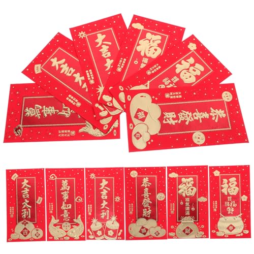 ARTIBETTER 10 Roter Umschlag mit Cartoon-Schlange Papier gefaltet Pakete Vorabend alle für briefumschläge Hochzeitsgeldumschläge chinesischer roter umschlag Rote Geldtasche von Artibetter