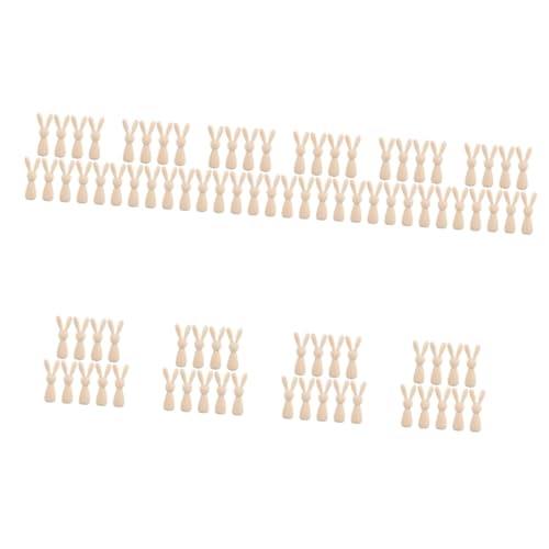 ARTIBETTER 10 Sätze Hasen Peg Puppe Puppen Hasen Puppen Pegs Spieltier Peg Puppe Hase Basteln Mini Hase Hase Puppe Pegs Mini Hasen Basteln Unfertiges Holzspielzeug 10 Stück * 10 von Artibetter