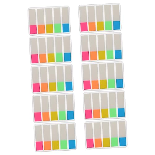 ARTIBETTER 10 Sätze Klebende Index Tabs Pack Farbige Haftnotizen für Effektives Organisieren Markieren und Priorisieren von Notizen Memos Lesezeichen und von Artibetter