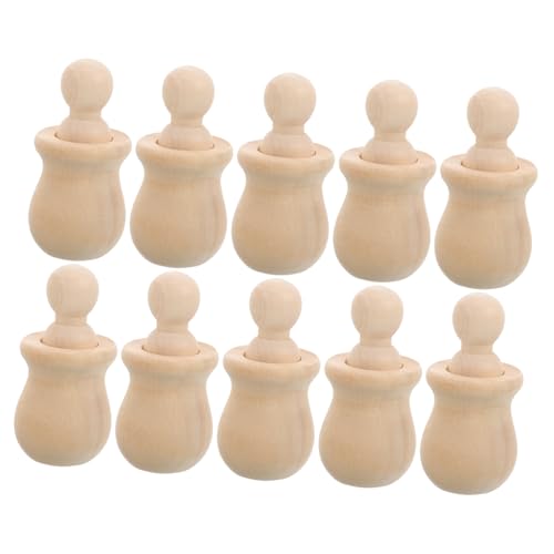 ARTIBETTER 10 Satz Unfertige Holz Peg Puppen Diy Bastelset für Natürliche Holzfiguren zum Bemalen Spielzeuge Feinmotorik und Sozialen Interaktionen von Artibetter