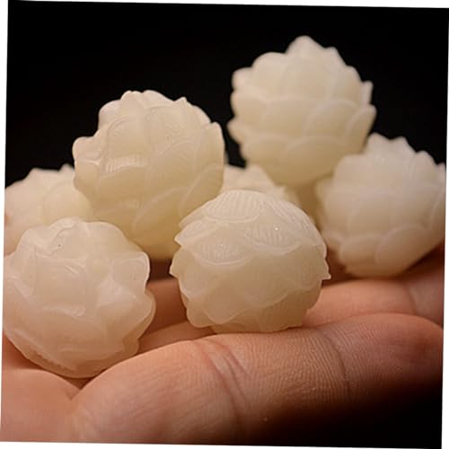 ARTIBETTER 10 Stk. Diy Buddha Perlen Teiliges mit Lotusblume für Schmuckherstellung und Bastelarbeiten Langlebig und Elegant Weiß ARTIBETTER 10 Stk. Diy Buddha Perlen Teiliges mit Lotusblume für Schmuckherstellung und Bastelarbeiten Langlebig und Elegant Weiß von Artibetter