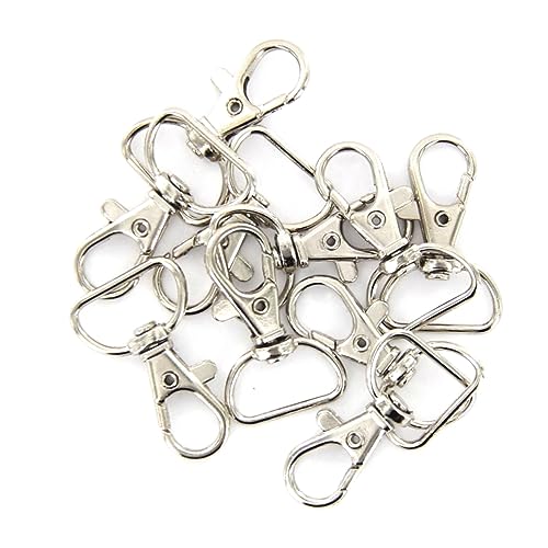 ARTIBETTER 10 Stück 360 Hummerschlüssel hängen Schlüsselverschluss schwenkbarer Auslösehaken Karabinerhaken für Tasche Silver ARTIBETTER 10 Stück 360 Hummerschlüssel hängen Schlüsselverschluss schwenkbarer Auslösehaken Karabinerhaken für Tasche Silver von Artibetter