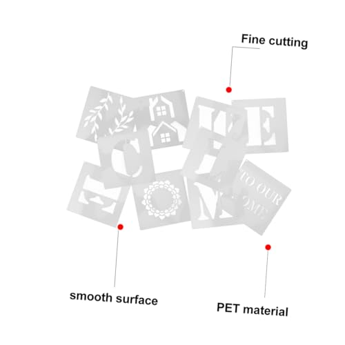 ARTIBETTER 10 Stück Buchstabenvorlage Buchstabenschablonen Malschablonen Zum Basteln Wiederverwendbare Große Schablonenbuchstaben Malschablonen Basteln DIY Schablonen Schablonen Vinyl von Artibetter