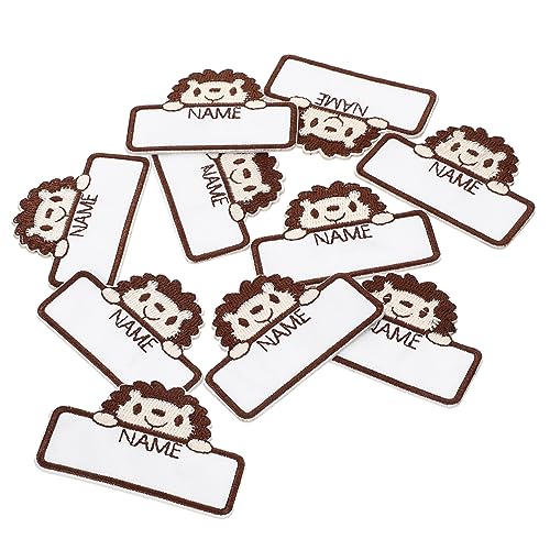 ARTIBETTER 10 Stück Cartoon Tiername Post Nähen Kindertagesstätte Flicken für Kleidung Flecken Kleidungsetikett zum Aufbügeln Namensschilder zum Aufbügeln von Kleidung Polyester von Artibetter
