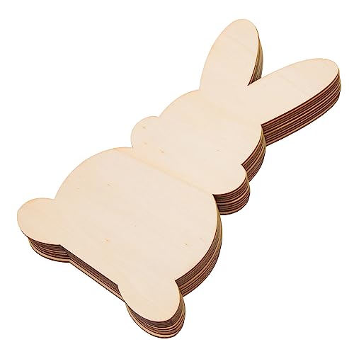 ARTIBETTER 10 Stück Diy Holz Hasen Ausschnitte Unfertige Osterdekoration zum Bemalen Holzscheiben für Bastelprojekte für Kreative Familienaktivitäten von Artibetter