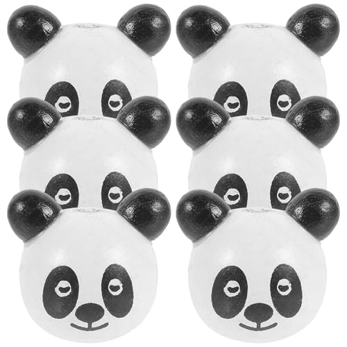 ARTIBETTER 10 Stück Farbige Holzperlen mit Tierkopf Design Diy Bastelperlen für Kreative Schmuckzubehör für Armbänder Panda Stil von Artibetter