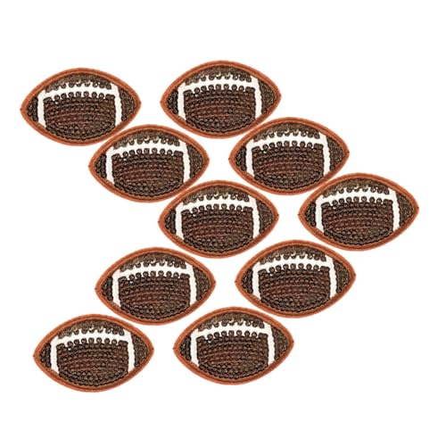 ARTIBETTER 10 Stück Fußball Rugby Patches mit Pailletten Aufnäher zum Aufbügeln für Kleidung Hüte und Jeans Dekoration für Sportliebhaber Vielseitig Einsetzbar ARTIBETTER 10 Stück Fußball Rugby Patches mit Pailletten Aufnäher zum Aufbügeln für Kleidung Hüte und Jeans Dekoration für Sportliebhaber Vielseitig Einsetzbar von Artibetter
