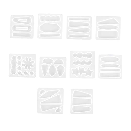 ARTIBETTER 10 Stück Gießform für Schmuckherstellung Teiliges für Haarschmuck Ohrringe und Anhänger Transparent für DIY Projekte mit Epoxidharz und Bastelmaterialien von Artibetter