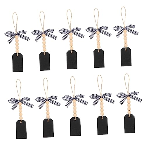 ARTIBETTER 10 Stück Hängende Holzperlen Kreidetafeln Teiliges Mini mit Lanyard für Kreative Deko Doppelseitig Beschreibbar Wiederverwendbar für Hochzeiten Partys und Tischdekoration von Artibetter