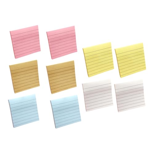ARTIBETTER 10 Stück Haftnotizen im Pastell Macarons Stil Selbstklebende Notizblöcke für Büro Organisieren und Notieren Designs Á Insgesamt von Artibetter