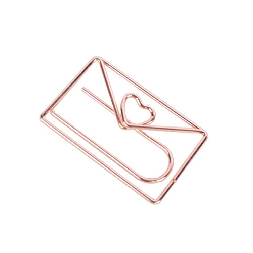 ARTIBETTER 10 Stück Herzförmige Büroklammern aus Roségold Dekorative Metall Clips für Notizen Fotos und Lesezeichen im Home Office Schule und Büro von Artibetter