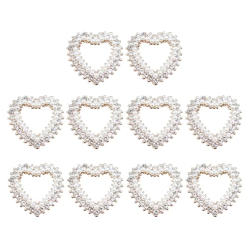 ARTIBETTER 10 Stück Herzförmige Perlen Diy Accessoires für Schmuck Haar und Modezubehör Bastelbedarf für Armbänder und Dekorationen von Artibetter