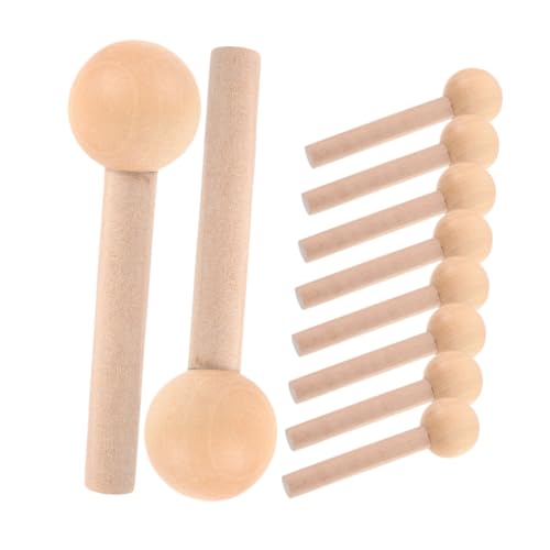 ARTIBETTER 10 Stück Holz Rundstäbe Robuste Holzklammern für Pegboard Diy Projekte und Anwendungen Langlebiges Buchenholz zum Aufhängen von Kleidung und Zubehör von Artibetter