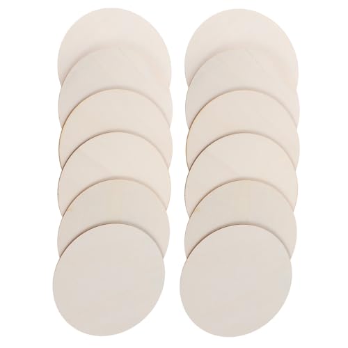 ARTIBETTER 10 Stück Holzdekorationen Holz Zum Basteln Holzrohlinge Ornament Holzscheiben Holzmittelstücke Für Tische Holzdekoration Holzhochzeitsmittelstücke Rund Holz DIY Beige von Artibetter