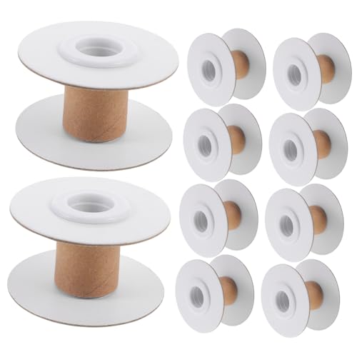 ARTIBETTER 10 Stück Leere Drahtspulen Abnehmbare Papier Nähspulen Fadenschnur Spulen für Stickerei und Bastelarbeiten für Garn und Kordel Diy Projekte und Organisation von Artibetter