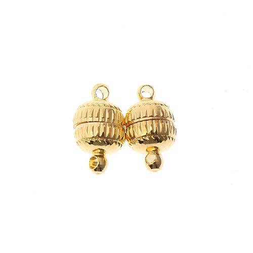 ARTIBETTER 10 Stück Magnetschnalle Schmuckschnalle Schmuckverschluss Armbandverschluss Halskettenverschluss Magnetverschluss Goldverschluss Golden von Artibetter