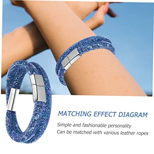 ARTIBETTER 10 Stück Magnetverschluss Magnetische Schließe für Armbänder Robuster Verschluss für Leder Webbänder Wiederverwendbarer Schmuckverschluss Stahlfarbe von Artibetter