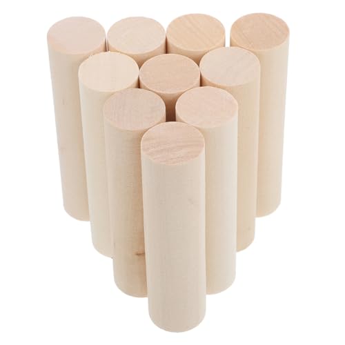 ARTIBETTER 10 Stück Massive Holzblockekleber Erwachsene für Stöcke runden Handwerk Holzstäbchen zum Basteln DIY-Stangen aus Holz DIY Holzstäbe Rundstäbe aus Naturholz Linde von Artibetter