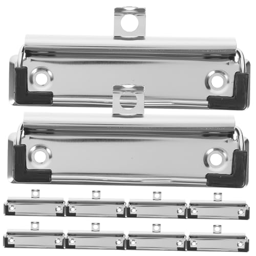 ARTIBETTER 10 Stück Metallplatten Clipboards Clips Klemmen Klemmbrett Bindungsclips Metallclip Metall Büroklammer Board Clips Stabile Metallklammer Für Bürobedarf Aktenclips von Artibetter