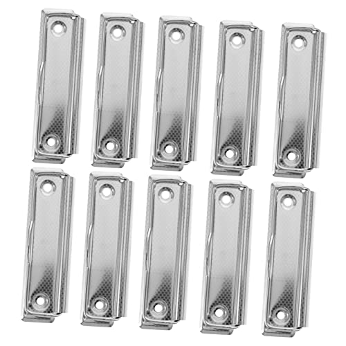 ARTIBETTER 10 Stück Metallplattenclip Büro Bretter Clips Clips Dokumentieren Wohnung Blau Klein Schulmaterial Klemmbrett Mit Speicher Bunt Datei-clip Aluminiumlegierung Silver von Artibetter