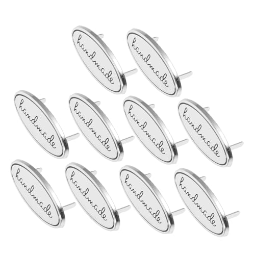 ARTIBETTER 10 Stück Oval Metall Etiketten Zinklegierung für Diy Handarbeiten Robuste Labels mit Unterlegscheiben für Taschen Kleidung Jeans und Schuhe ARTIBETTER 10 Stück Oval Metall Etiketten Zinklegierung für Diy Handarbeiten Robuste Labels mit Unterlegscheiben für Taschen Kleidung Jeans und Schuhe von Artibetter