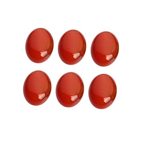 ARTIBETTER 10 Stück Red Jade Schmuckzubehör Verzerrungen Cabochons Schmuckset Schmuckherstellungssets für Erwachsene gestürzt Patch Edelsteinaufkleber Steinperlen zur Schmuckherstellung rot von Artibetter