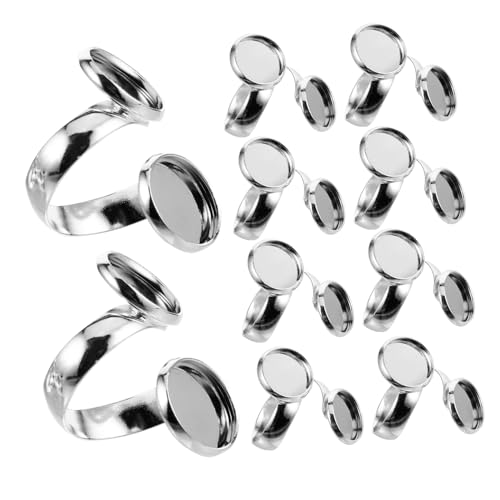 ARTIBETTER 10 Stück Ringhalterzubehör Ring leer für heiraten Schmuckzubehör Basis Schmuck Ringe Teile ring lünetten selber machen Ringrohling Basis Ringrohlinge Kupfer Silver ARTIBETTER 10 Stück Ringhalterzubehör Ring leer für heiraten Schmuckzubehör Basis Schmuck Ringe Teile ring lünetten selber machen Ringrohling Basis Ringrohlinge Kupfer Silver von Artibetter