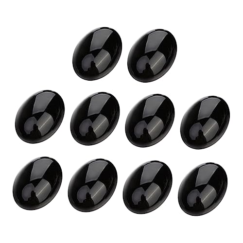 ARTIBETTER 10 Stück Schwarze Schmucksteine Oval Diy Bastelbedarf für Schmuckherstellung Einzigartige Gem Patches für Kreative Designs von Artibetter