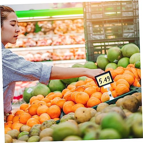 ARTIBETTER 10 Stück Teiliges Acryl Preisschild Clip Transparenter Etikettenhalter mit Einfachem Displayständer Langlebiger Schilderhalter für Einzelhandel Supermärkte und Werbeaktionen von Artibetter