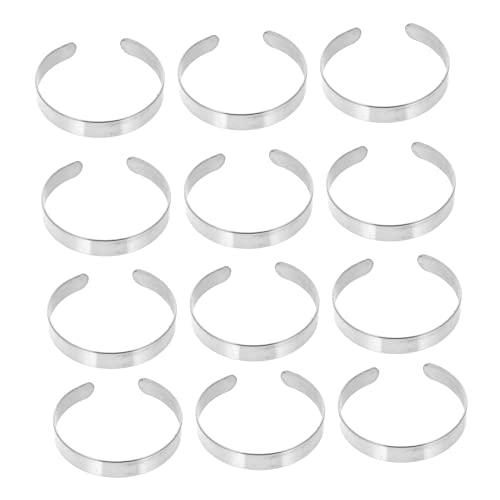 ARTIBETTER 10 Stück Teiliges Breiter Gebogener Edelstahl Armbandrohlinge zum Gravieren und Prägen Verstellbare Schmuckarmbänder für DIY und Personalisierte Schmuckgestaltung von Artibetter