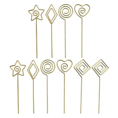 ARTIBETTER 10 Stück Teiliges Dekorative Memo Clips Verschiedenen Formen Goldfarbene Cocktail Spieße und Kartenhalter für Hochzeiten Partys und mit Spiralclip für Notizen und Visitenkarten ARTIBETTER 10 Stück Teiliges Dekorative Memo Clips Verschiedenen Formen Goldfarbene Cocktail Spieße und Kartenhalter für Hochzeiten Partys und mit Spiralclip für Notizen und Visitenkarten von Artibetter