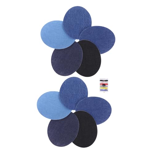 ARTIBETTER 10 Stück Teiliges Denim Bügelflicken aus Baumwolle Ovale Jeans Patches zum Aufbügeln und Nähen Nähset Weiche Reparaturflicken für Jeans Jacken Rucksäcke Vielseitig für ARTIBETTER 10 Stück Teiliges Denim Bügelflicken aus Baumwolle Ovale Jeans Patches zum Aufbügeln und Nähen Nähset Weiche Reparaturflicken für Jeans Jacken Rucksäcke Vielseitig für von Artibetter