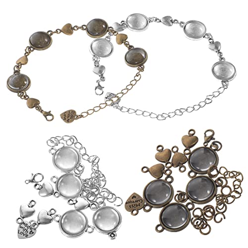 ARTIBETTER 10 Stück Teiliges Diy Armband mit Cabochon Fassungen für Schmuckherstellung Individuell Gestaltbare Armbänder für Projekte und Persönliche ARTIBETTER 10 Stück Teiliges Diy Armband mit Cabochon Fassungen für Schmuckherstellung Individuell Gestaltbare Armbänder für Projekte und Persönliche von Artibetter