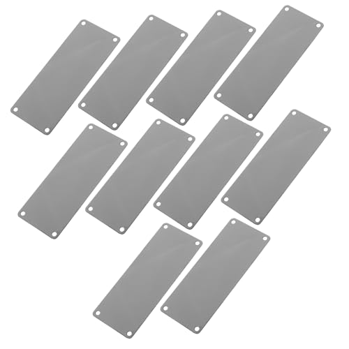ARTIBETTER 10 Stück Teiliges Edelstahl Blanko Metallschilder mit Löchern Gravierbare Türschilder und Namensschilder für DIY Beschriftung Vielseitige Metallplatten für Büro Tür und von Artibetter