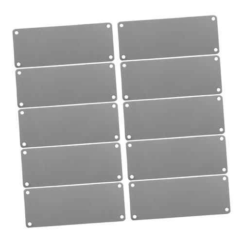 ARTIBETTER 10 Stück Teiliges Edelstahl Namensschilder mit Löchern Dicke Rostfreie Metallplatte zum Gravieren DIY Türschild für Haus Büro Gewerbe von Artibetter
