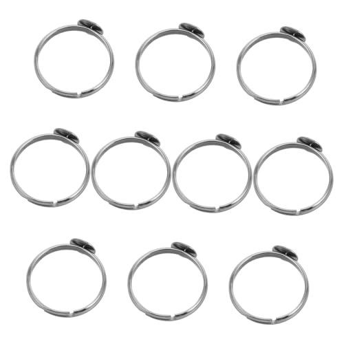 ARTIBETTER 10 Stück Teiliges Edelstahl Ring Verstellbar für Schüler Bastelringe mit Flachem Rundem Ringrohling für Schmuckherstellung und DIY Zubehör ARTIBETTER 10 Stück Teiliges Edelstahl Ring Verstellbar für Schüler Bastelringe mit Flachem Rundem Ringrohling für Schmuckherstellung und DIY Zubehör von Artibetter