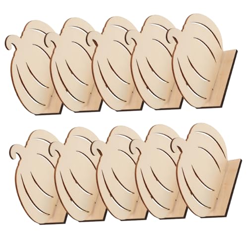 ARTIBETTER 10 Stück Teiliges Herbst Kürbis Deko aus Holz Unvollendete Holzpumpkins zum Bemalen Halloween und Thanksgiving Tischdekoration Leicht und Vielseitig für Party Wohnambiente von Artibetter