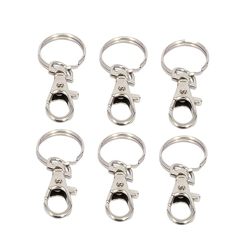 ARTIBETTER 10 Stück Teiliges Metall Drehkarabiner Schlüsselring Haken mit Split Ring für Schlüsselorganisation und Diy Projekte Kompatibel mit Lanyards und Taschen von Artibetter