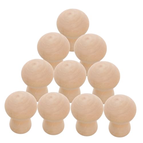 ARTIBETTER 10 Stück Teiliges Naturbelassene Holzpilz deko zum Bemalen Kreative DIY holzfiguren für Umweltfreundliche Bastelornamente für Jungen und Mädchen von Artibetter
