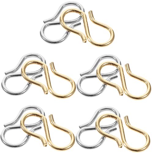 ARTIBETTER 10 Stück Teiliges S Haken Verschlüsse aus Zweifarbige Schmuckverbinder für DIY Armband und Halskette Glatte Oberfläche Sicher und Vielseitig für Schmuckherstellung und von Artibetter